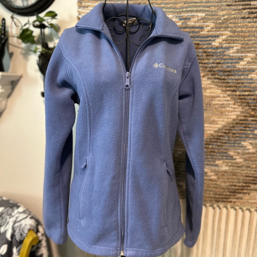 Columbia Soft Blue Full-Zip Fleece